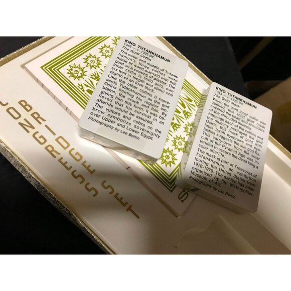 Vintage Congress Bridge Set King Tutankhamun Playing Cards Leo Boltin Photograph - Picture 3 of 9